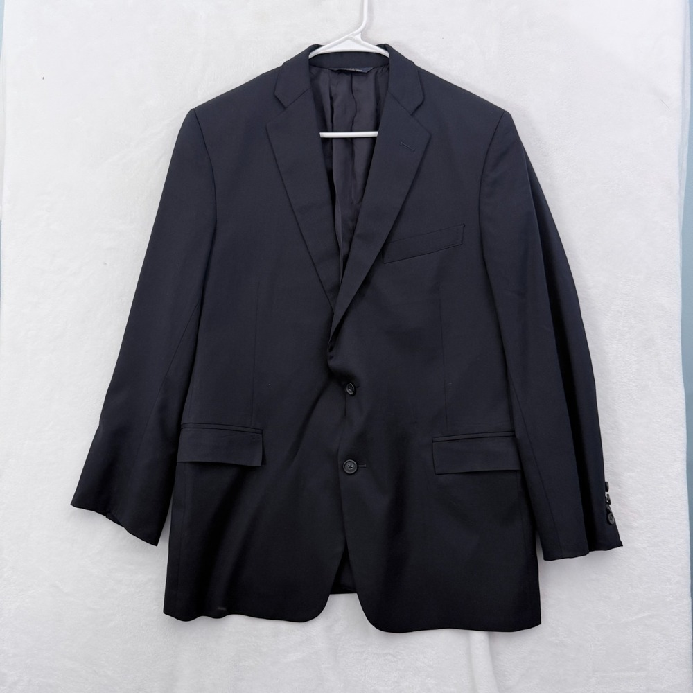 Brooks Brothers 1818 Regent Suit Jacket Mens 43 Blue Wool Two Buttons Formal